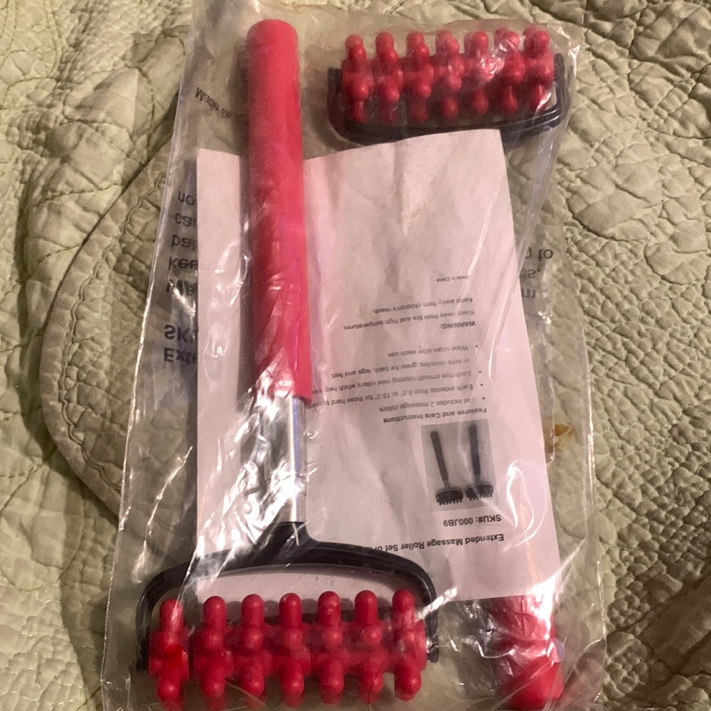 Set of 2 Red Extended Massage Rollers (NEW)